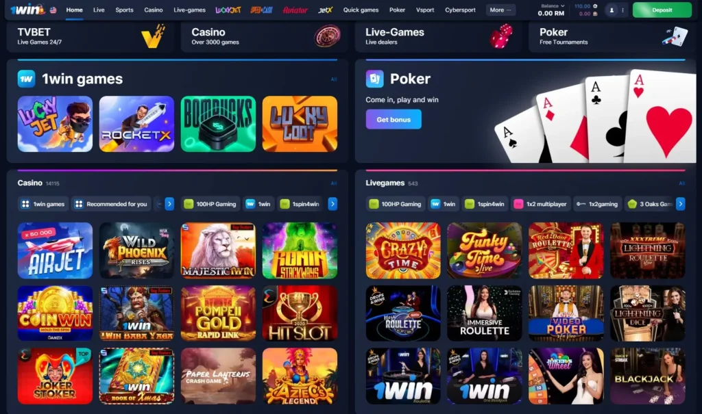 Características del Casino 1WIN